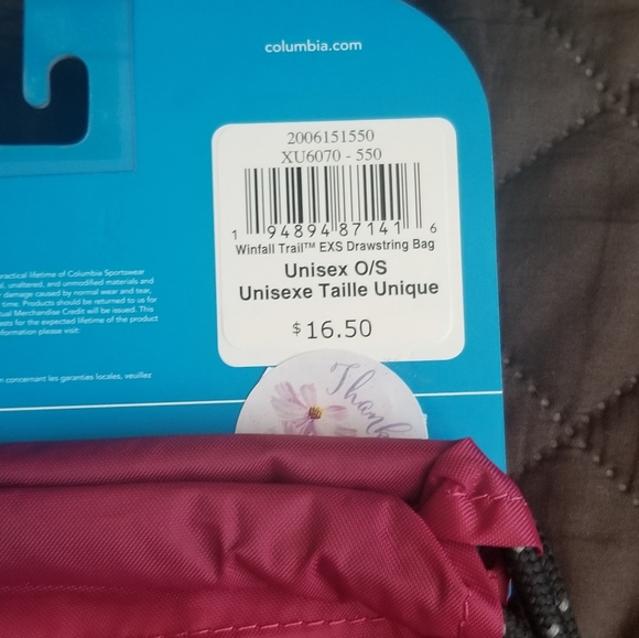 Columbia Drawstring Closure Bag - Picture 5 of 5